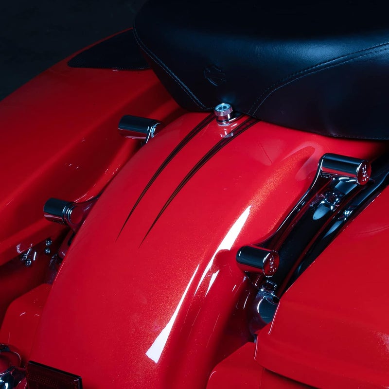 HogWorkz ® Docking Hardware Cover Kit Compatible Harley Davidson Street Glide Road King Electra Glide Road Glide '09-'22 - Chrome - Image 2